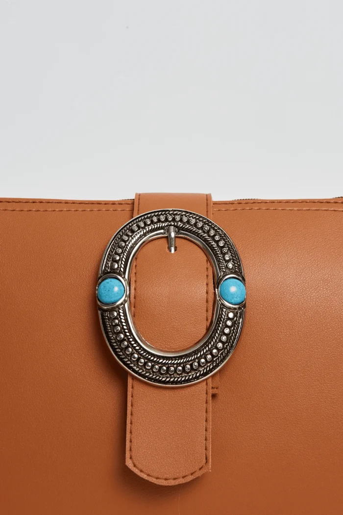 In The Island Clutch Bag Cognac - Image 3