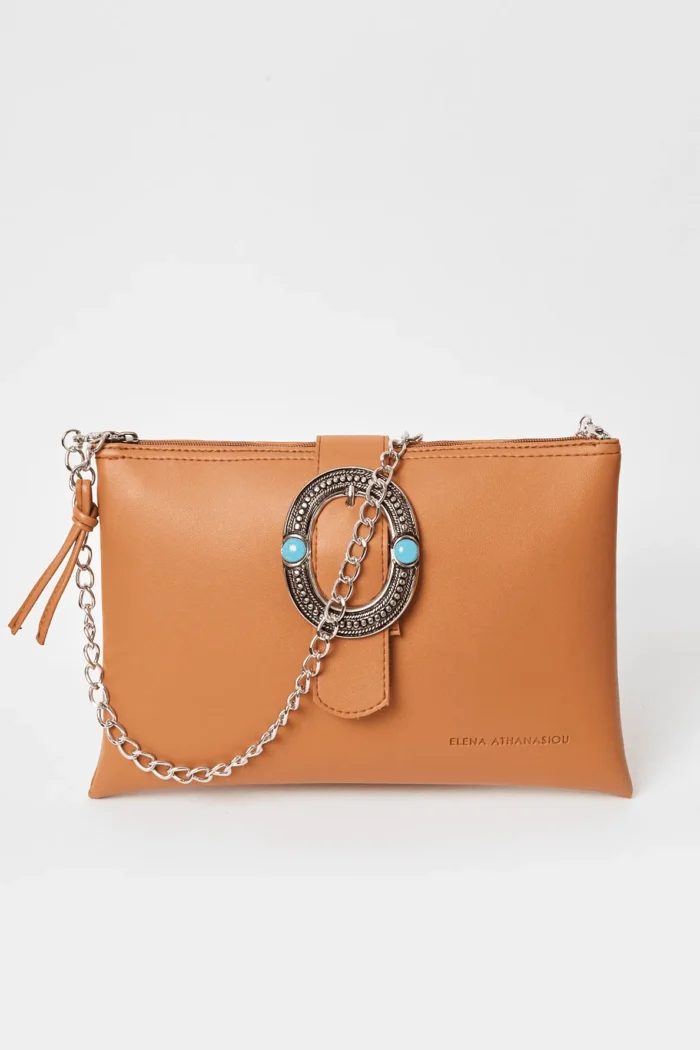 In The Island Clutch Bag Cognac - Image 2