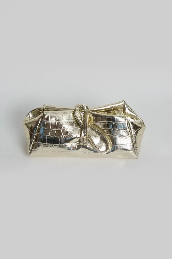 Croco Lunchbag Gold - Image 3