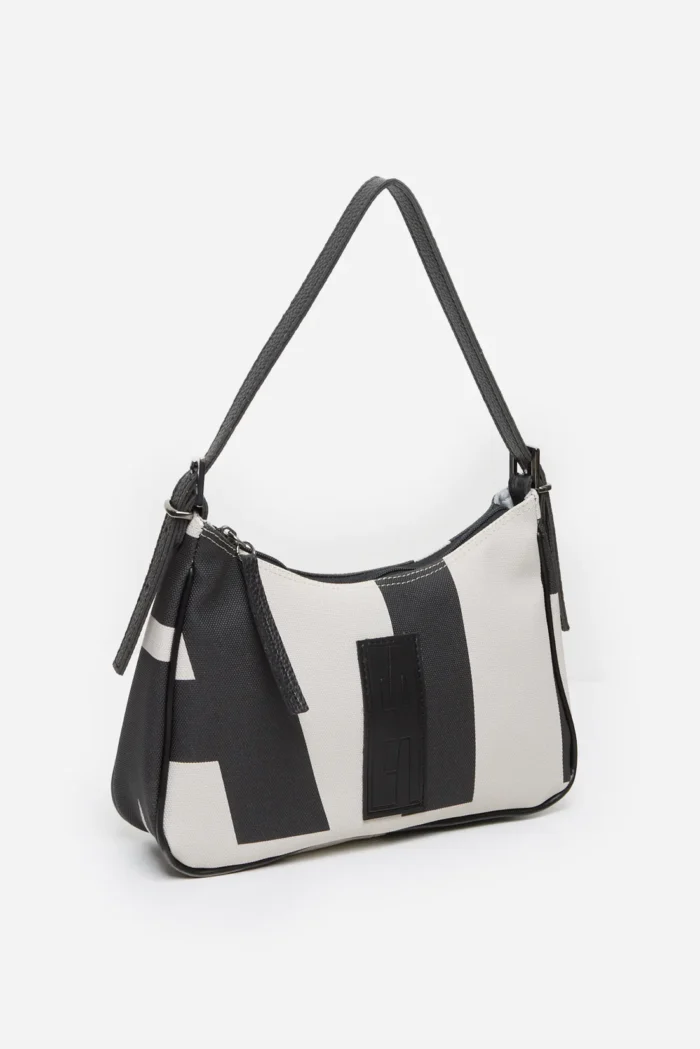 Vintage Ea Logo Baguette Bag Μπεζ Small - Image 2