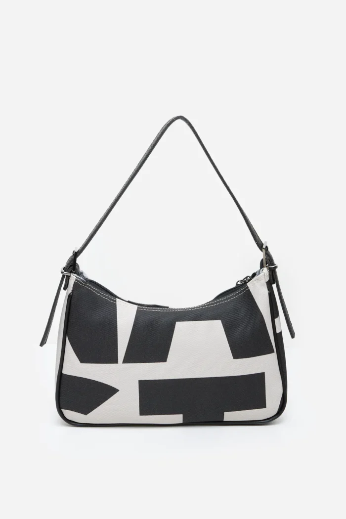 Vintage Ea Logo Baguette Bag Μπεζ Small - Image 4