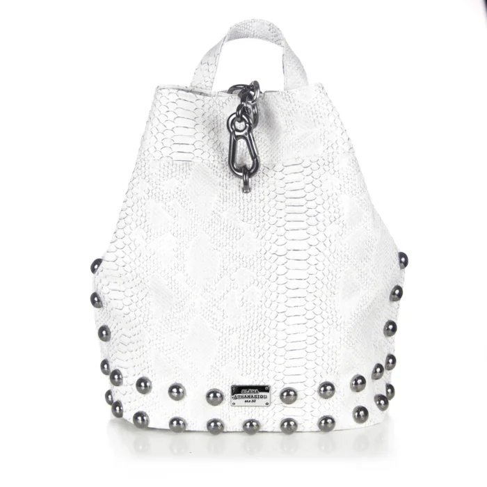 Backpack Croco Pattern White - Image 2