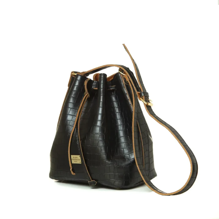 Croco Pouch Bag Μαύρο - Image 2