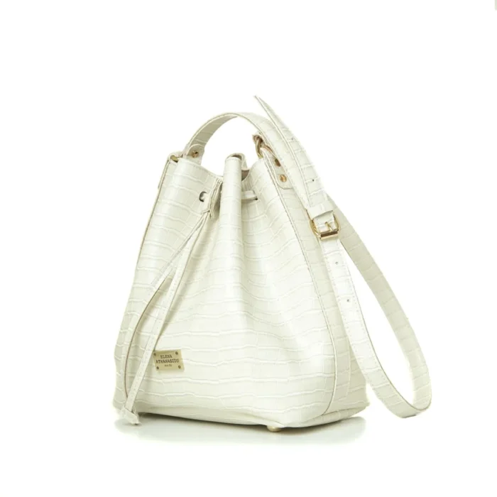 Croco Pouch Bag Λευκό - Image 2