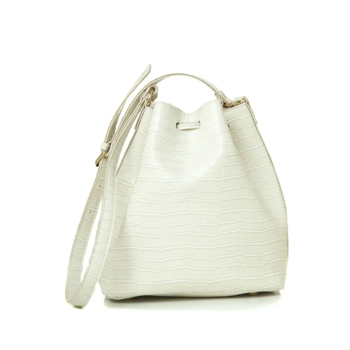 Croco Pouch Bag Λευκό - Image 3