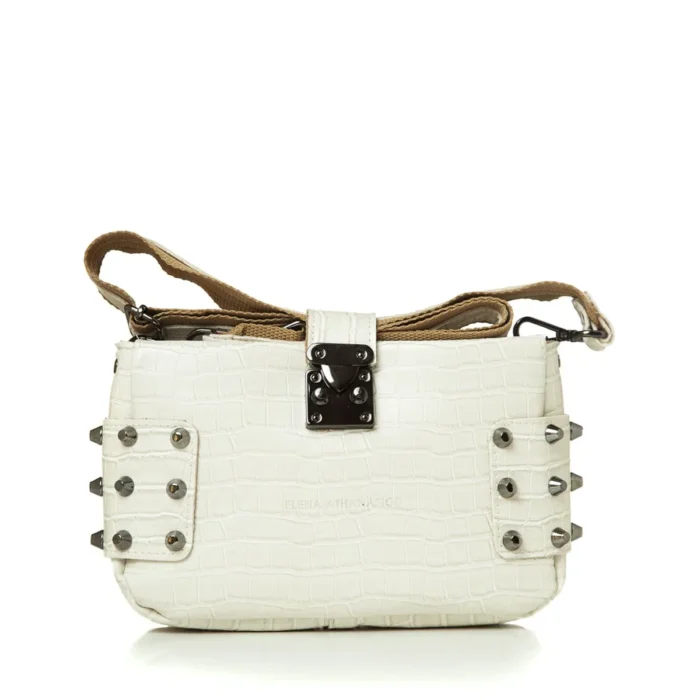 City Lady Croco Clutch Bag Λευκο - Image 4