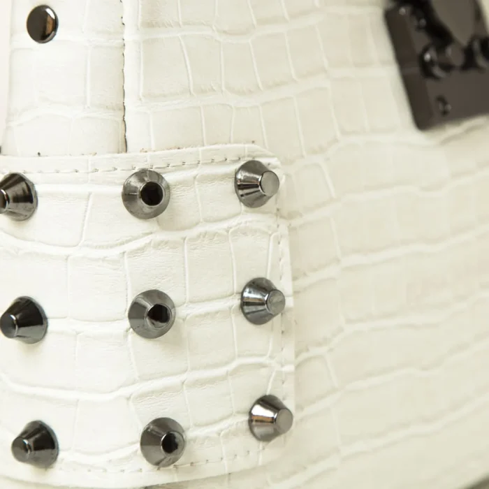 City Lady Croco Clutch Bag Λευκο - Image 3