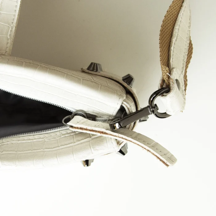 City Lady Croco Clutch Bag Λευκο - Image 5