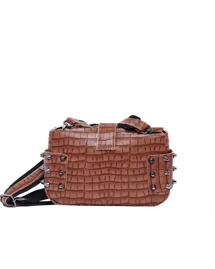 City Lady Croco Clutch Bag Taupe - Image 2