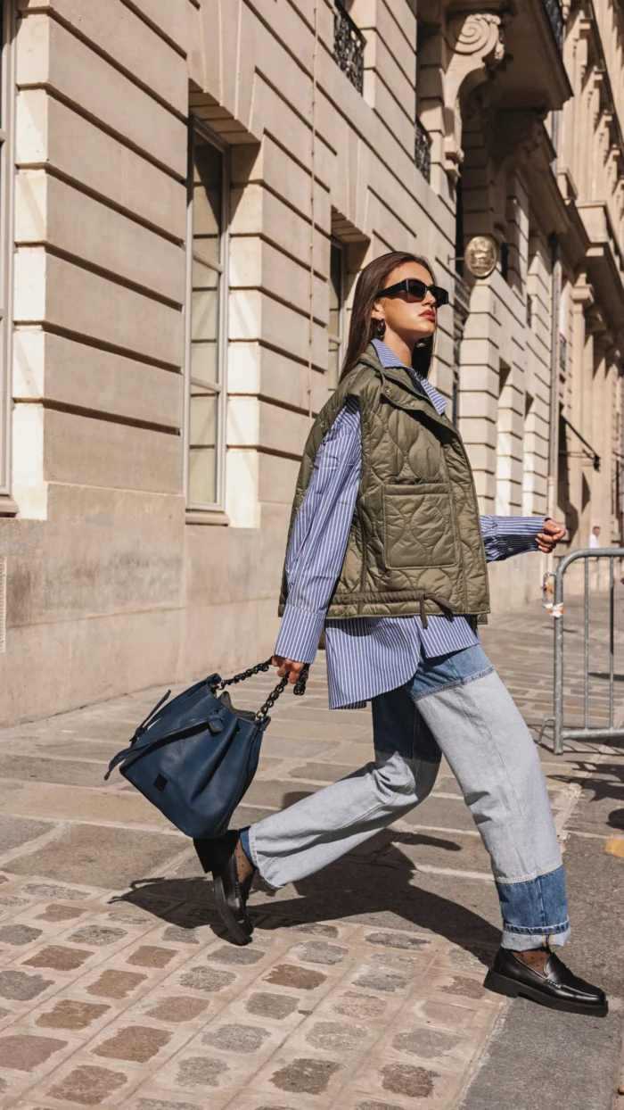 Retro Chain Pouch Bag Μπλέ - Image 7