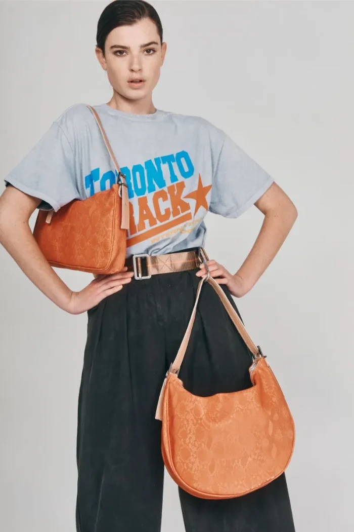 Vintage Baguette Snake Pattern Peach - Image 3