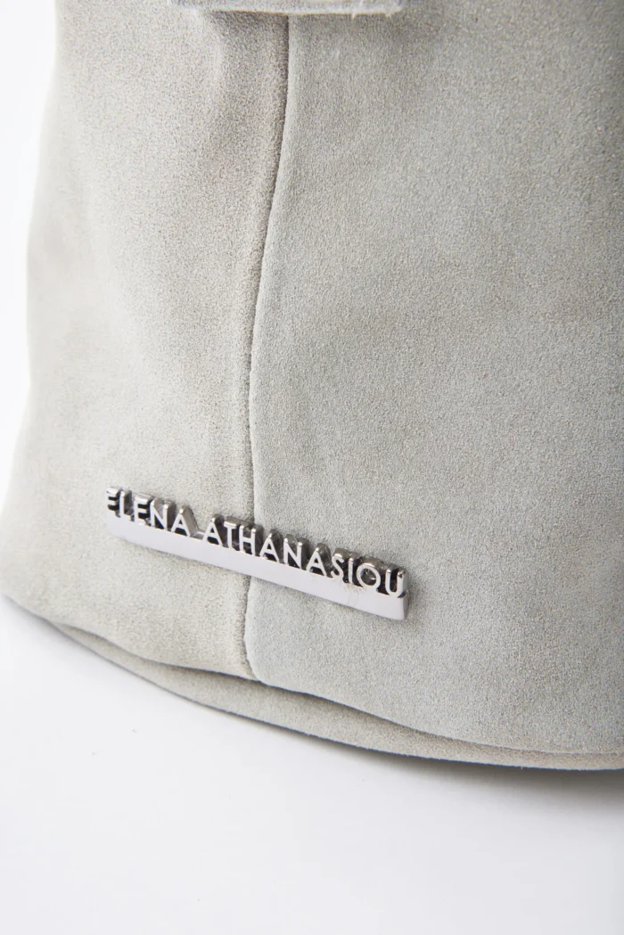 Day To Evening Suede Τσάντα Ώμου Ανοιχτό Γκρι Large - Image 7