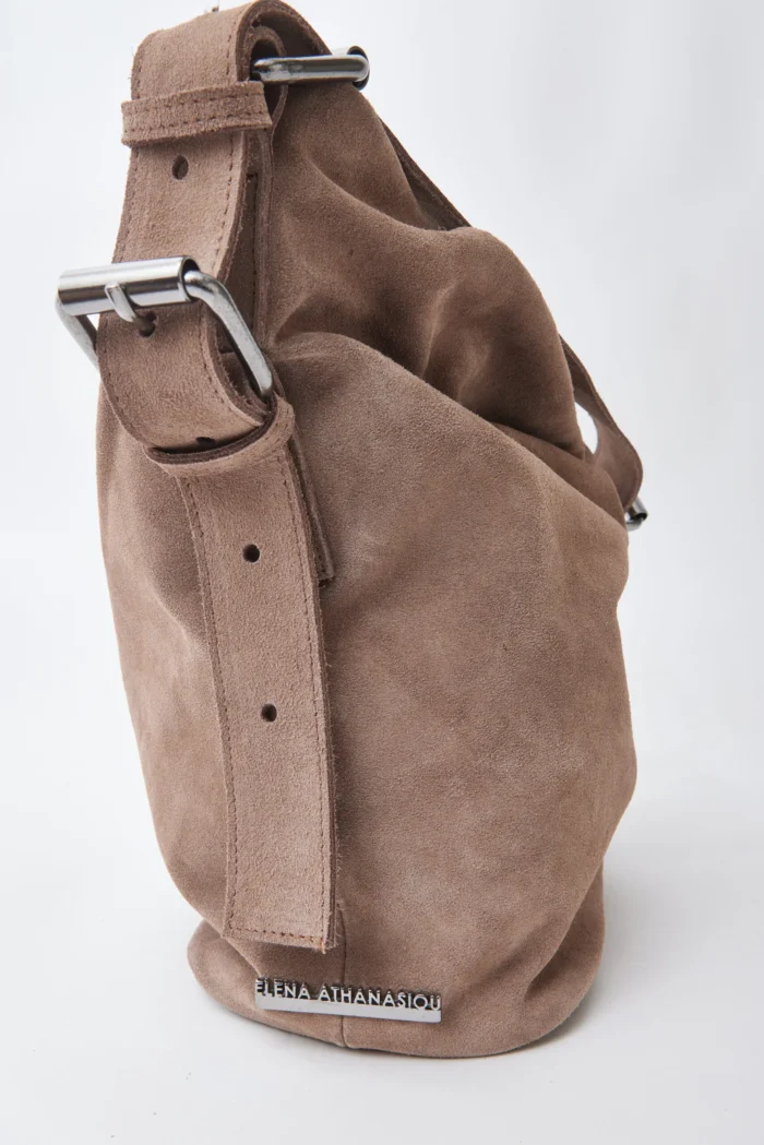 Day To Evening Suede Τσάντα Ώμου Κακάο Large - Image 2