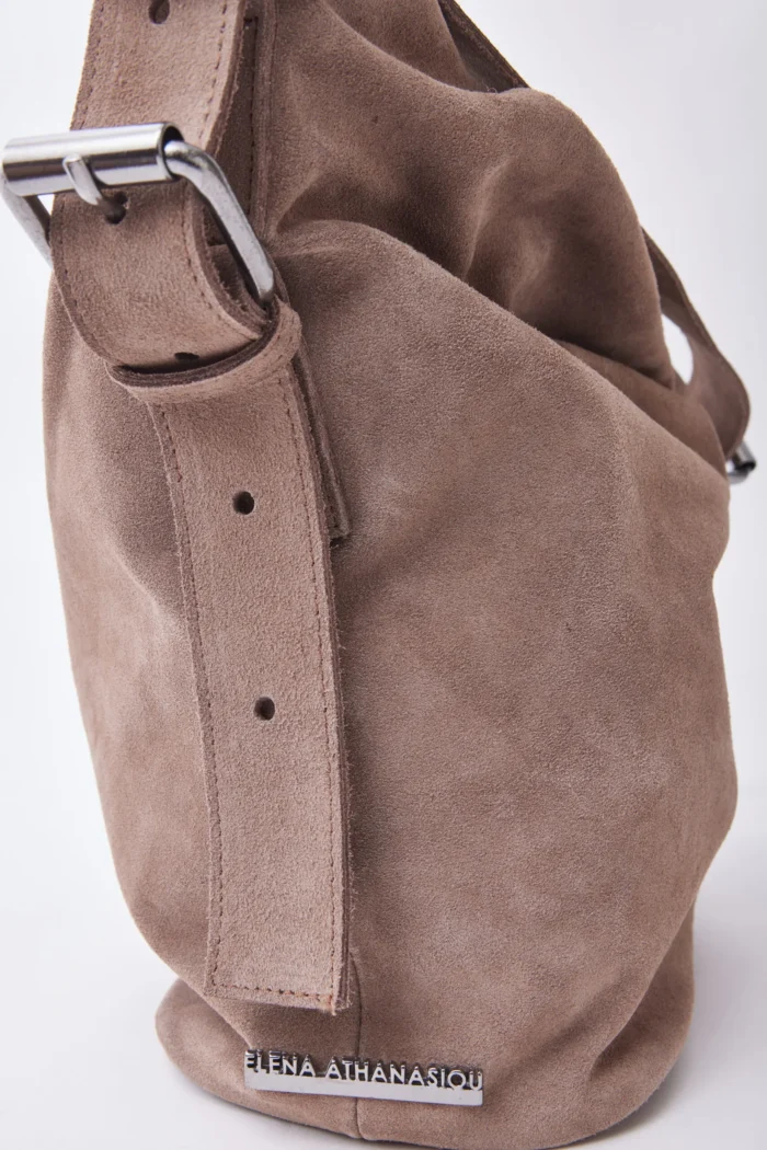 Day To Evening Suede Τσάντα Ώμου Κακάο Large - Image 4