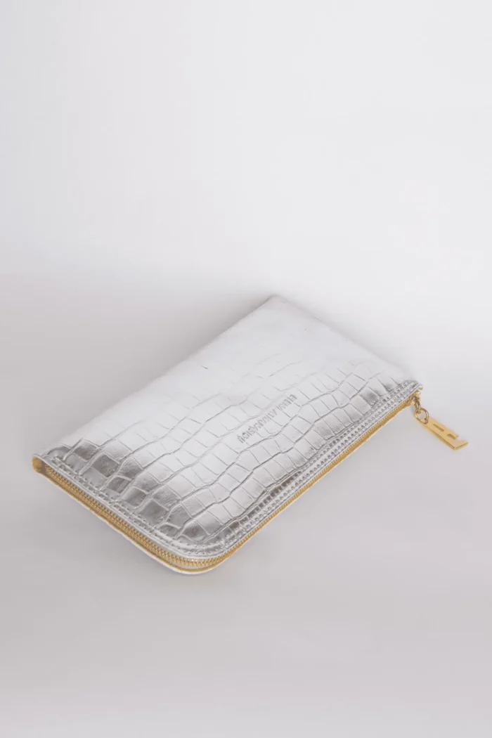 Croco Clutch Silver - Image 2