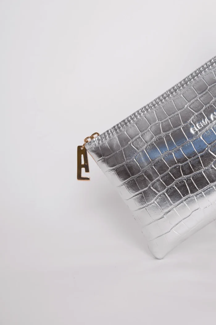 Croco Clutch Silver - Image 3