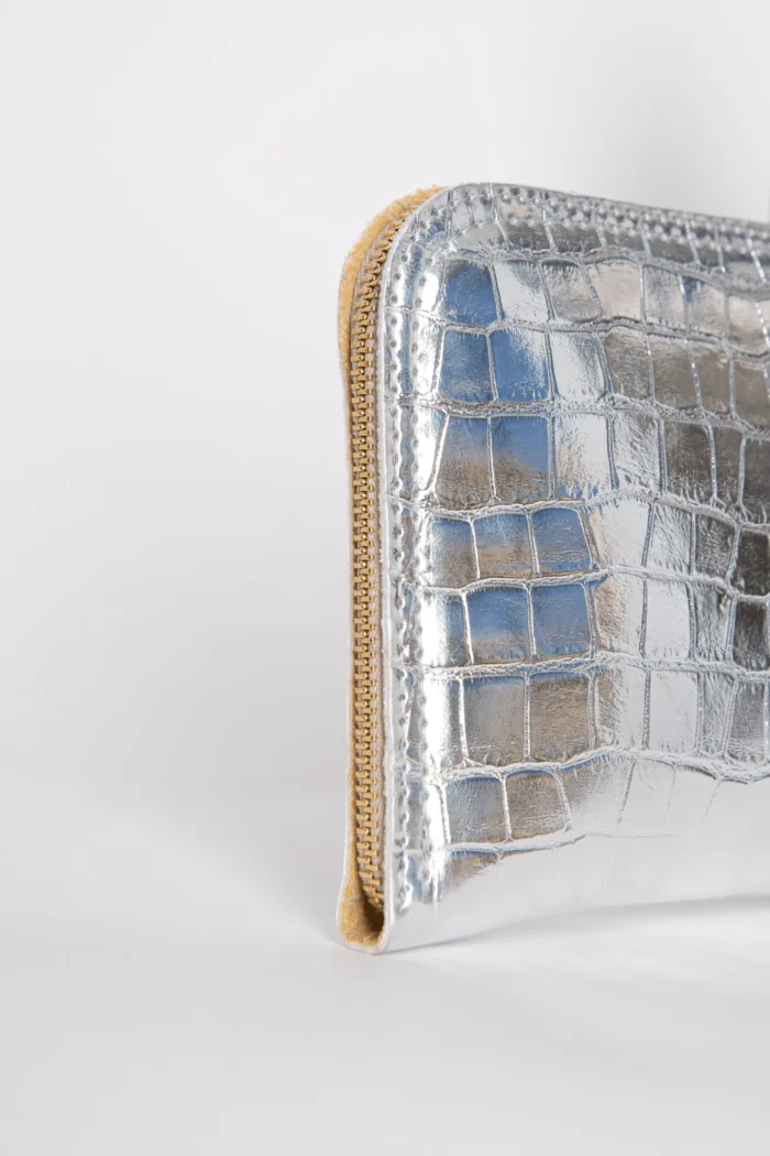 Croco Clutch Silver - Image 5