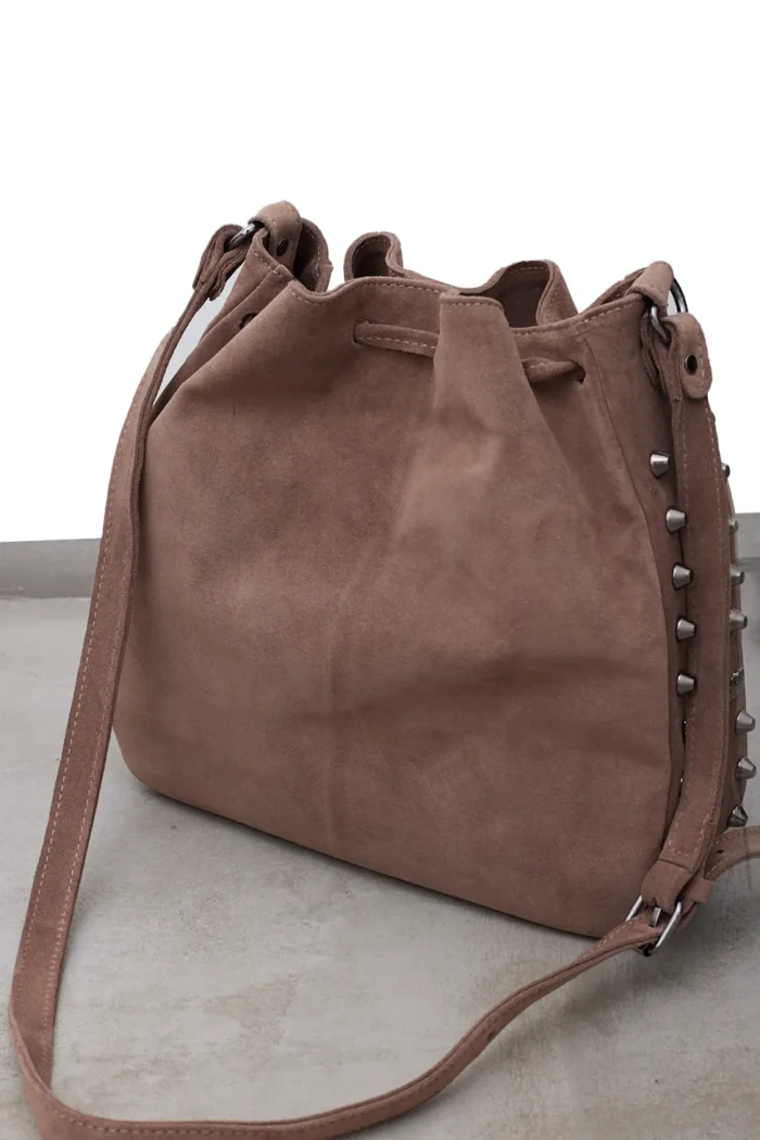 Bling Suede Pouch Bag Κακάο - Image 3