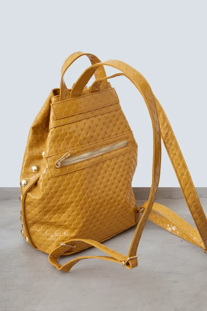 Retro Black N' Metal Backpack Vinyl Yellow - Image 3