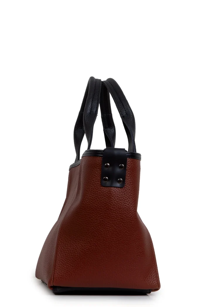 Classy Τσάντα Χειρος Καφε - Image 2