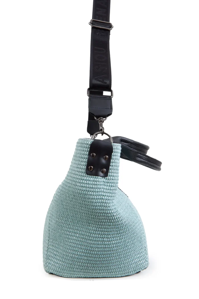 Classy Straw Tote & Shopper Bag Mint - Image 4