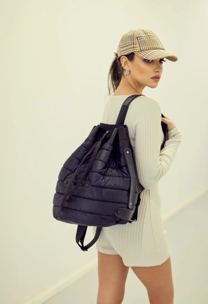Puffer Backpack Khaki - Image 4