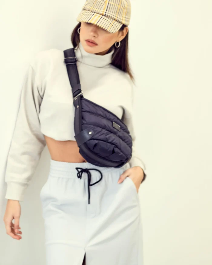 Body Bag Puffer Τσάντα Χιαστι Μαυρη Small - Image 3