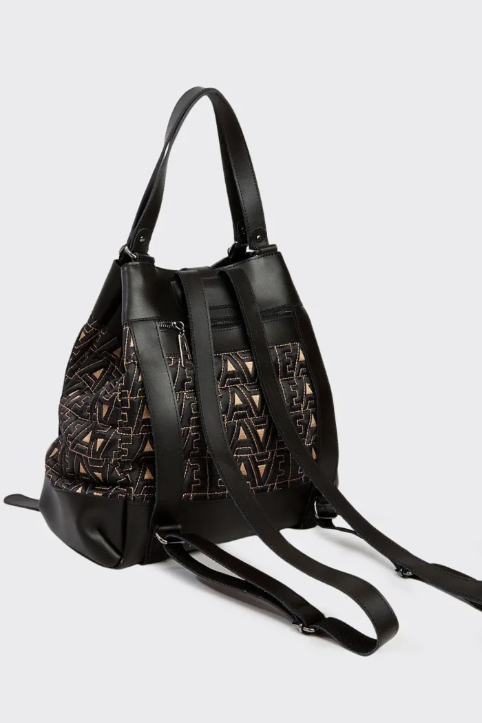 Comfort Logo Backpack Γυναικείο Μαύρο- Μπεζ - Image 3