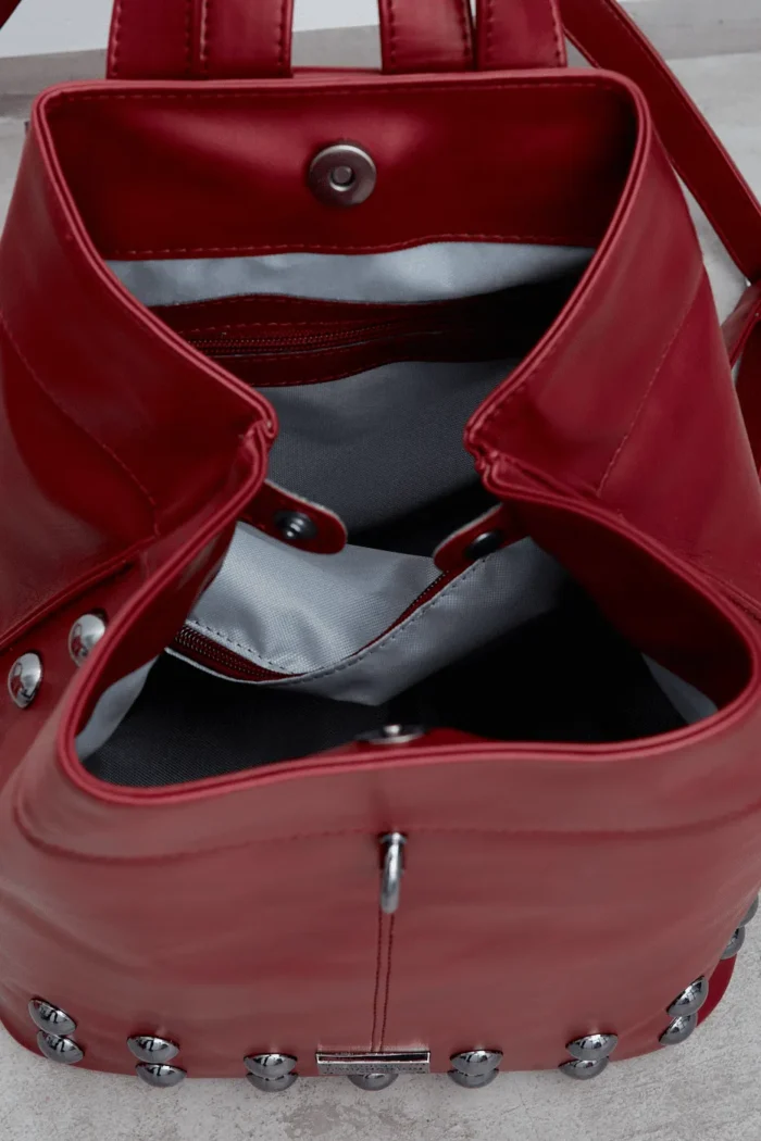 Black N' Metal Backpack Γυναικείο Μπορντω - Image 6