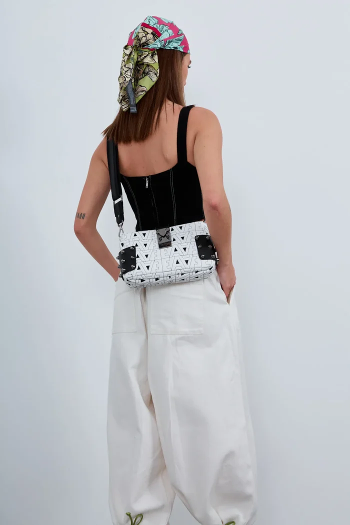 City Lady Logo Clutch Bag Λευκό - Image 4