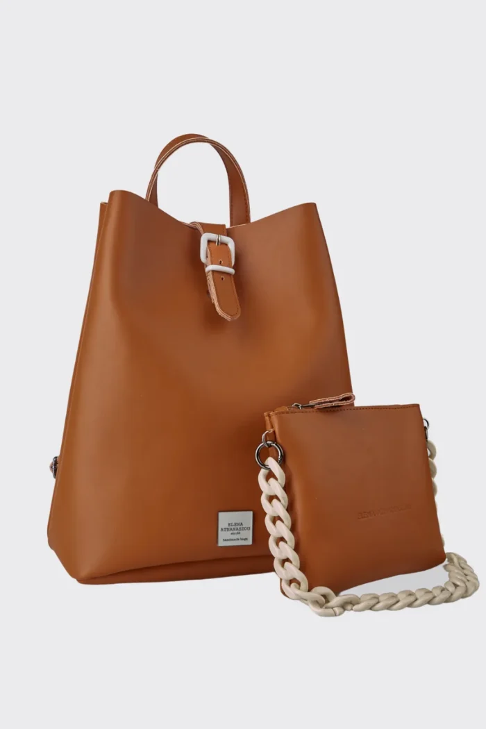 Chain Backpack Cognac - Image 2