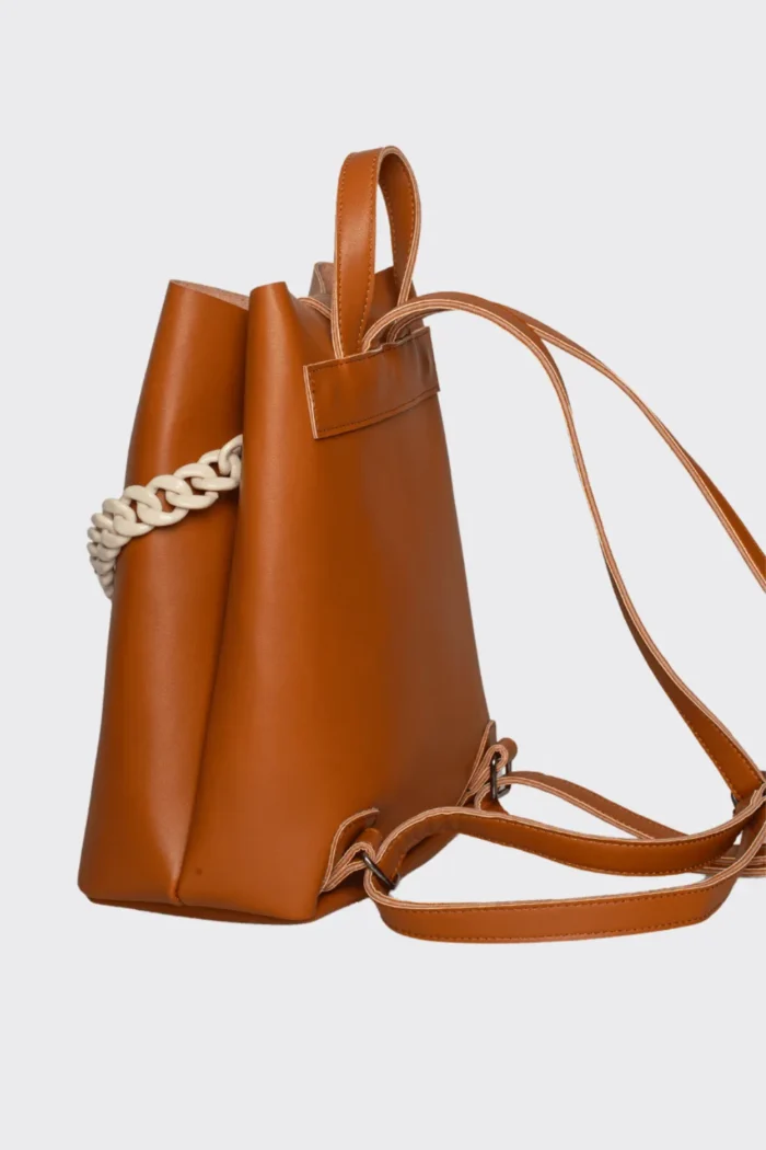 Chain Backpack Cognac - Image 4