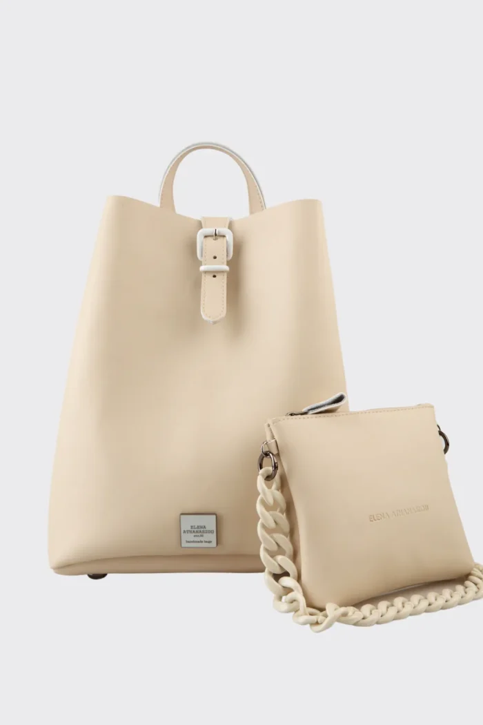 Chain Backpack Γυναικείο Μπεζ - Image 3