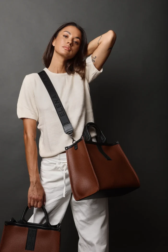 Crosstote Τσάντα Χειρος Καφέ Large - Image 2