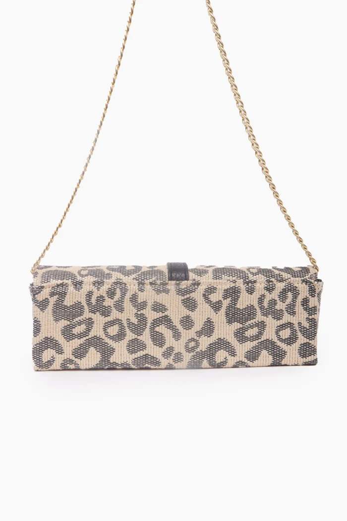 Feminine Straw Τσάντα Εξοδου Animal Large - Image 4