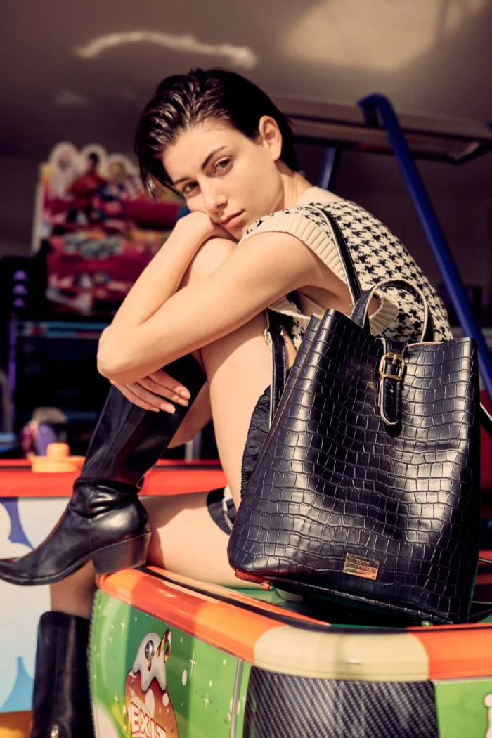 Backpack Croco Pattern Mint - Image 4