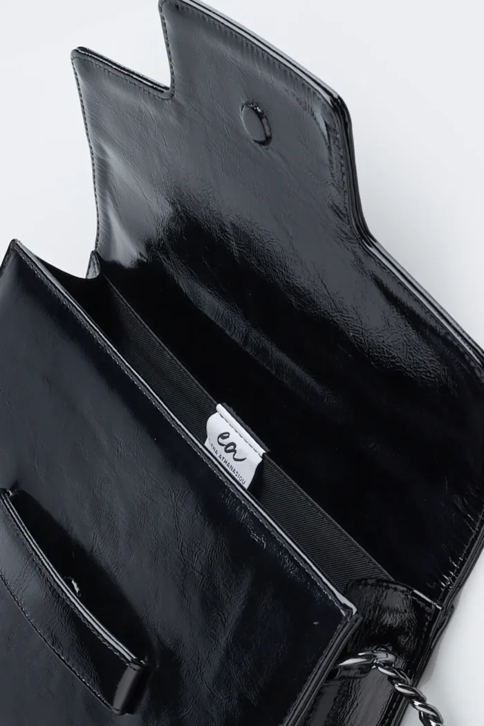 Cocktail Vinyl Τσάντα Ώμου Μαυρη Small - Image 4