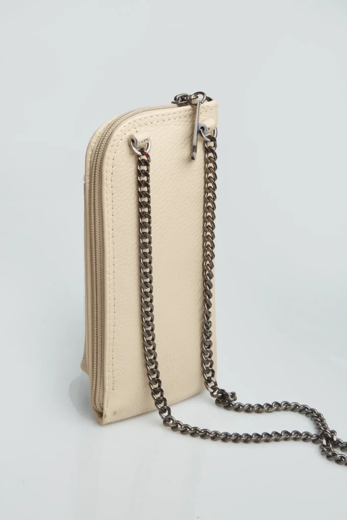 Chain Wallet Phone Bag Μπεζ - Image 6
