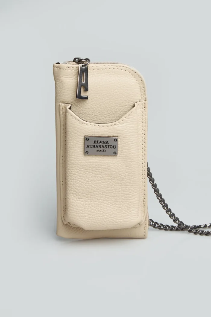 Chain Wallet Phone Bag Μπεζ - Image 4