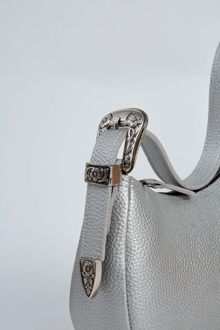 Belt Up Baguette Bag Ασημί - Image 5