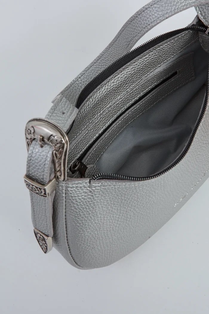 Belt Up Baguette Bag Ασημί - Image 3