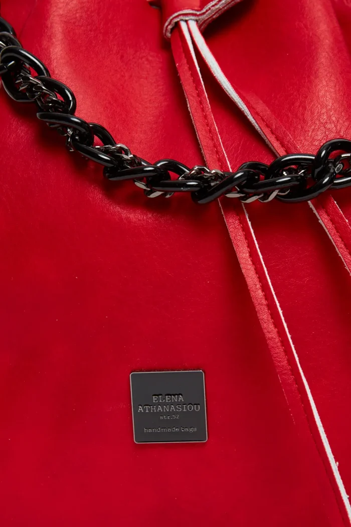 Retro Chain Pouch Bag Κόκκινο - Image 7