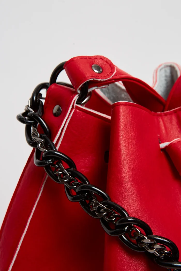 Retro Chain Pouch Bag Κόκκινο - Image 8