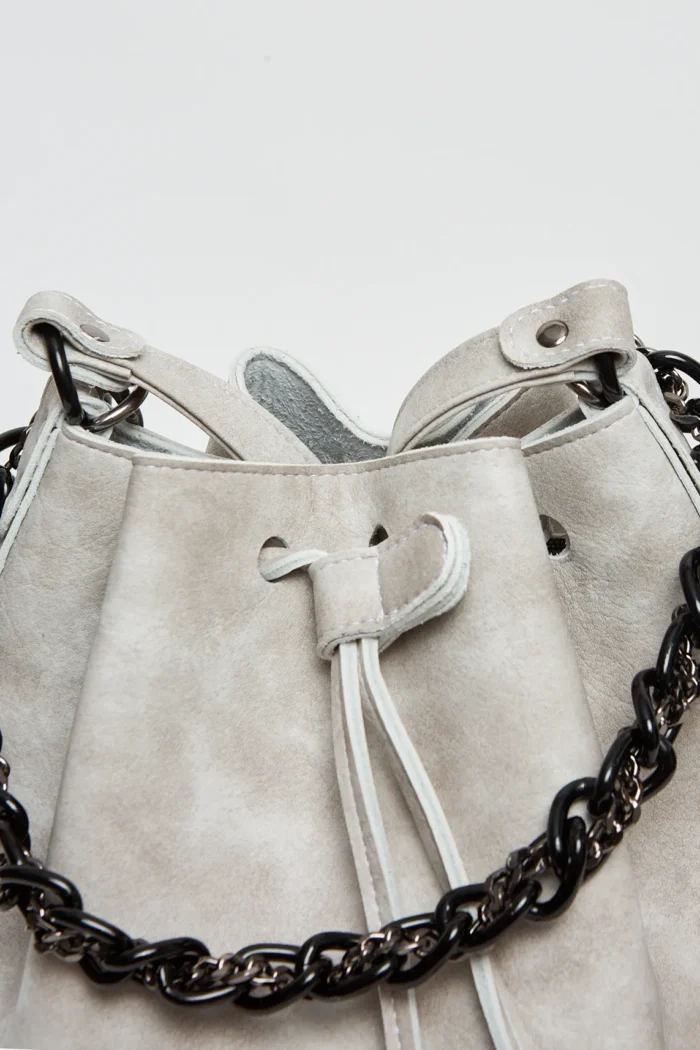 Retro Chain Pouch Bag Γκρί - Image 8