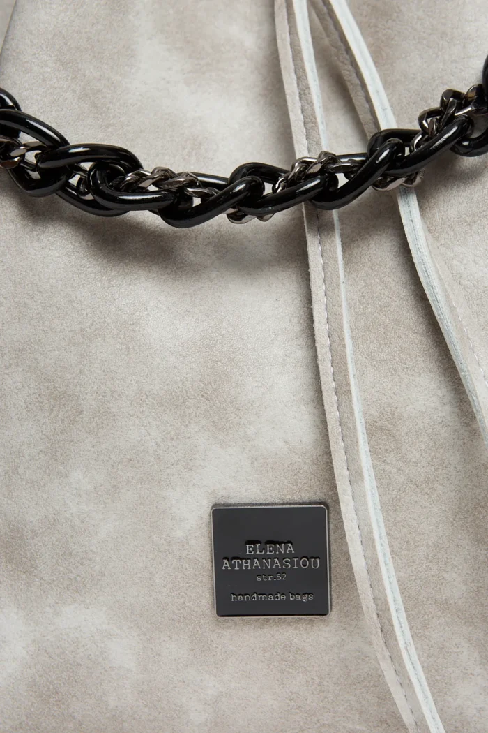 Retro Chain Pouch Bag Γκρί - Image 9