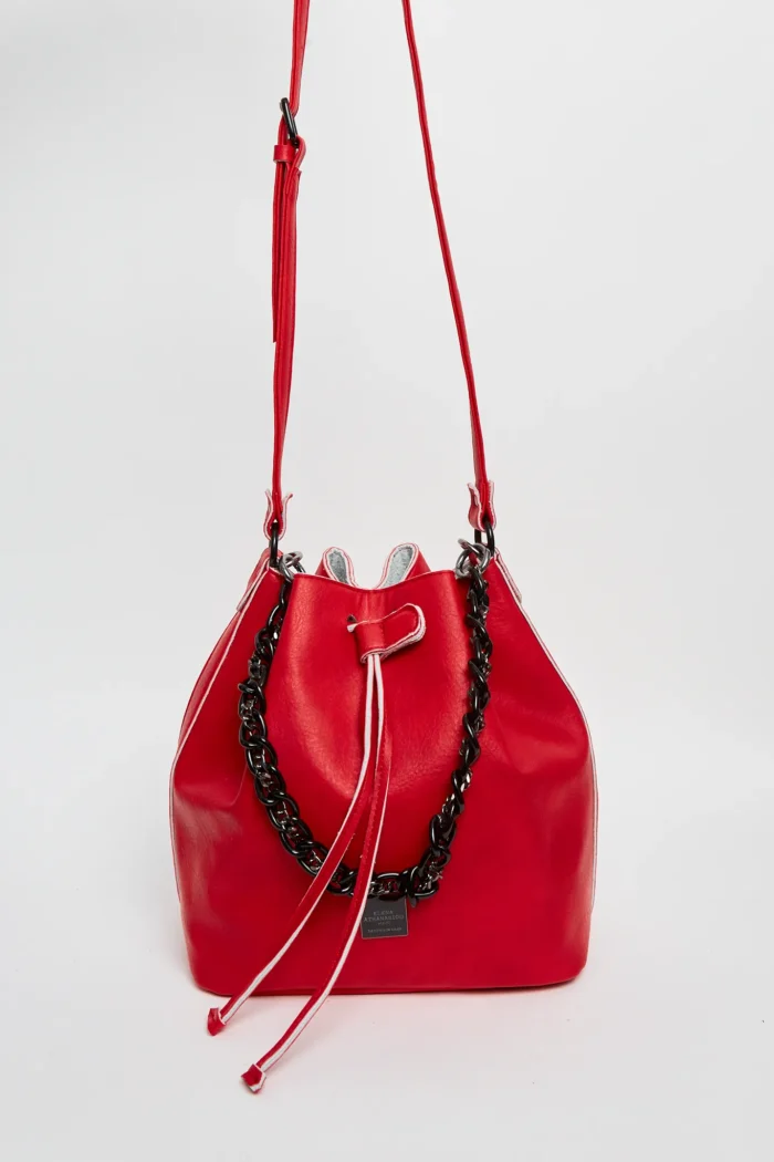 Retro Chain Pouch Bag Κόκκινο - Image 3