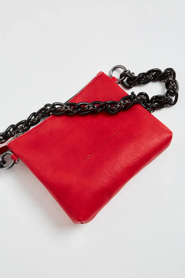 Retro Chain Pouch Bag Κόκκινο - Image 9