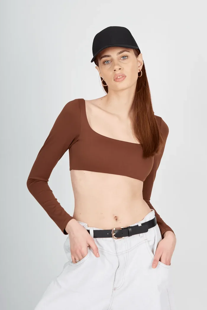 Ariana Crop Top Cocoa - Image 2