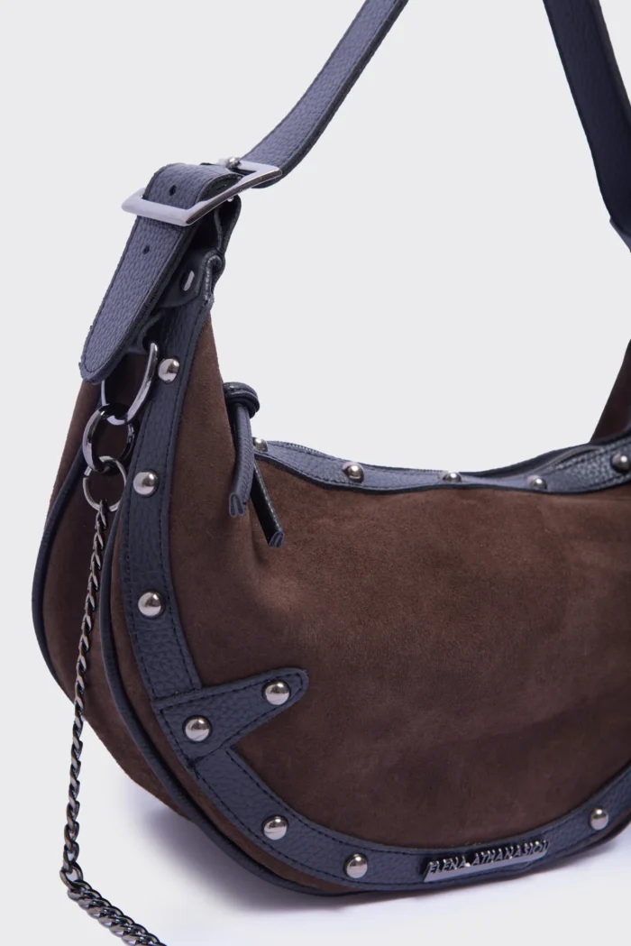 Hype Suede Baguette bag Καφέ - Image 3