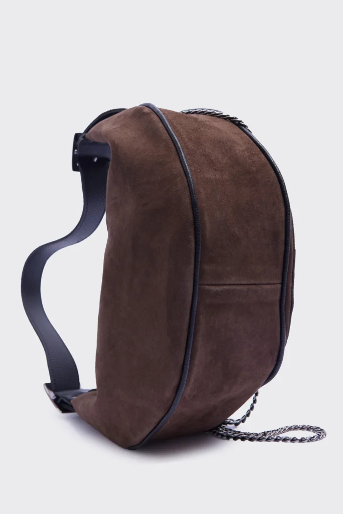 Hype Suede Baguette bag Καφέ - Image 4
